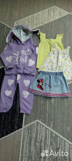 Детская одежда для девочек 86 92 пакетом