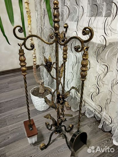 Кованый каминный набор