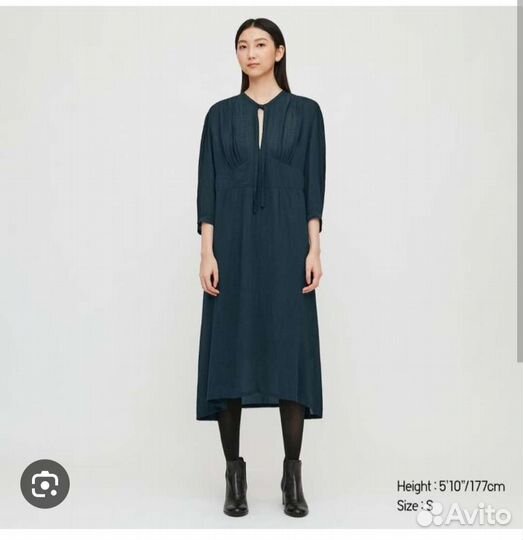 Платье Uniqlo U, чёрное, размер L