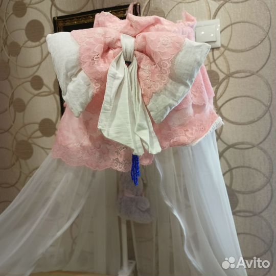 Балдахин с держателем,подушки для кроватки