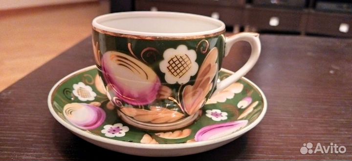 Чайная пара (чашка с блюдцем) Вербилки, СССР