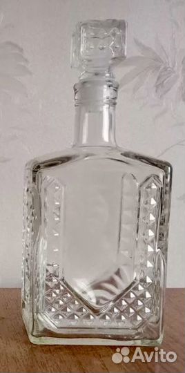 Бутылка графин хрустальная стекло 0’5 л