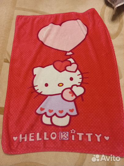 Детское одеяло плед hello kitty