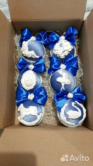 Ватная елочная игрушка