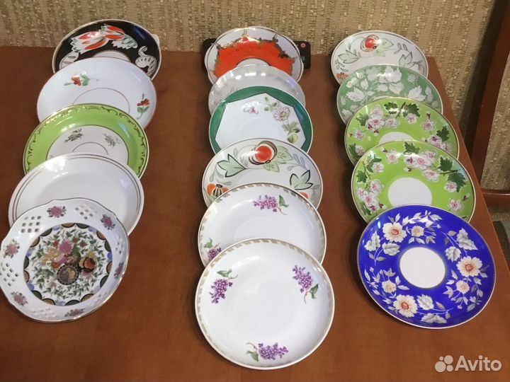 Блюдца СССР сахарница Васильки