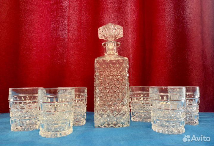 Хрустальный богемский набор для виски