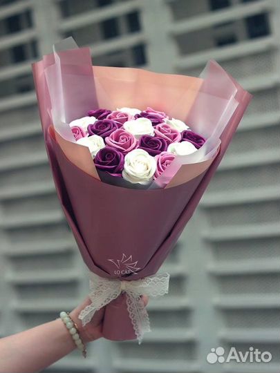 Букет из мыльных цветов