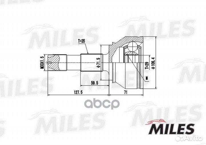 ШРУС наружный citroen jumper/fiat ducato/peugeot