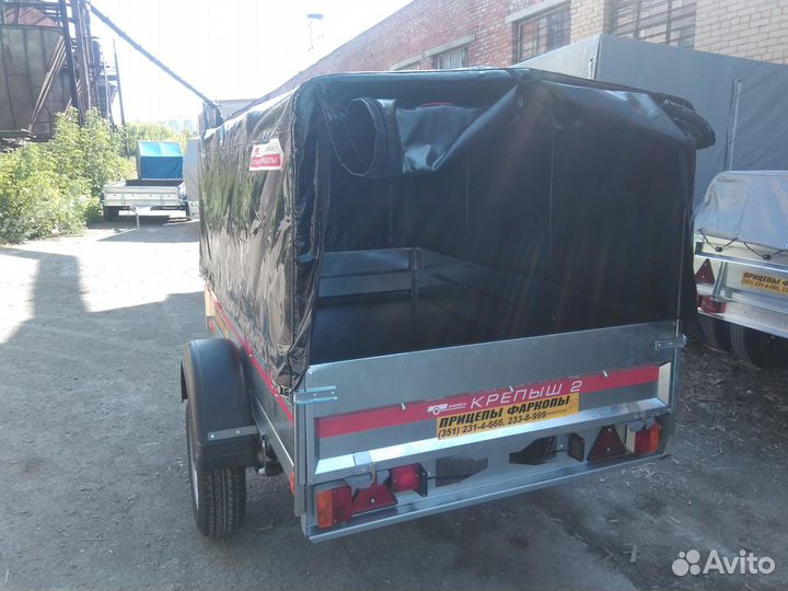 Курганский прицеп 821303 Крепыш-2 с высоким тентом