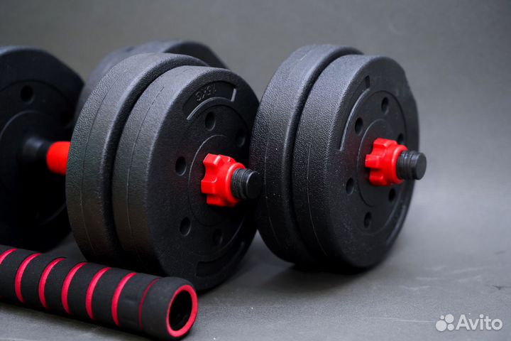 Набор штанги и гантелей 15 кг