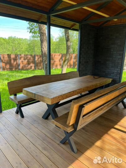 Стол и скамейки