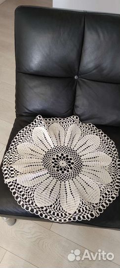 Скатерть круглая вязаная винтаж