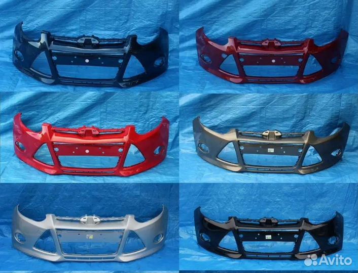 Бампер передний ford focus 3 (белый)