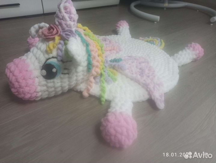 Детский коврик единорожка