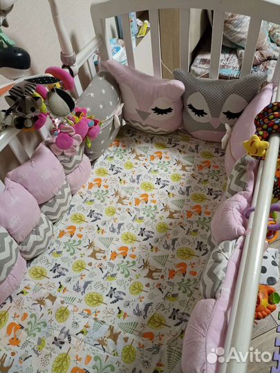 Бортики подушечки в кроватку