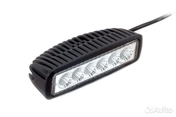 Фара светодиодная P003 18W 6 диодов 4D spot