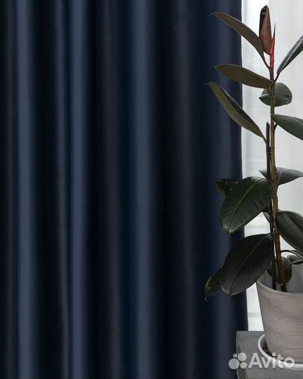 Шторы блэкаут марсель индиго готовые и на заказ