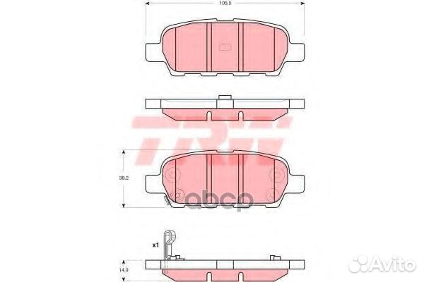 Колодки задние infiniti EX, FX, G, M, nissan QA