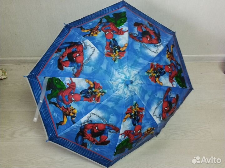 Детский зонты трость со свистком Marvel