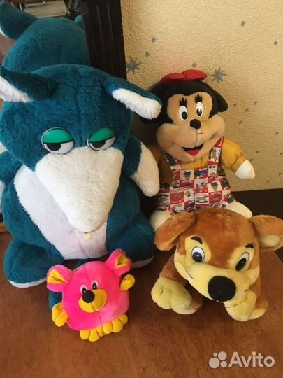 Мягкие игрушки мишки, мыши, еноты, тигры, бычок