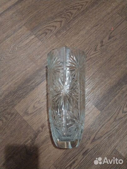 Ваза хрустальная СССР, высота 26 см, большая