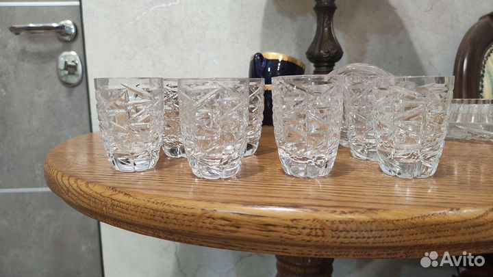 Хрустальная ваза, фужеры, рюмки СССР