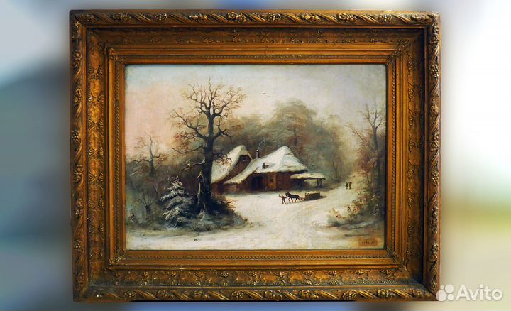 Картина «Зимний пейзаж». Царская Россия