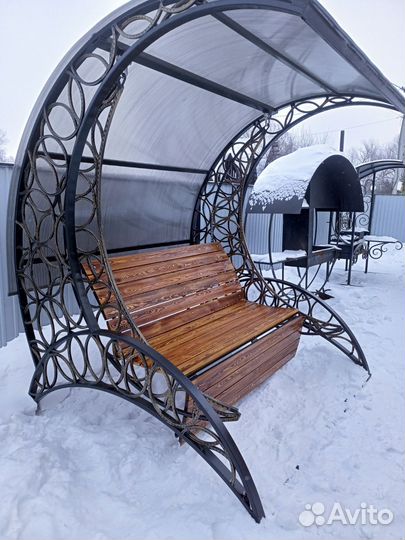 Садовые качели кованные