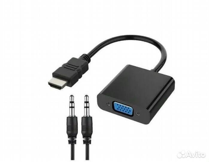 Переходник hdmi вилка - VGA розетка+ Aux со звуком