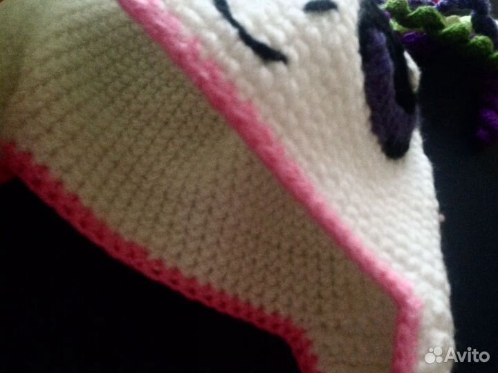 Новая шапка ручной работы Единорог