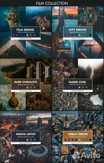 Премиум Presets & LUTs. Drone Bundle