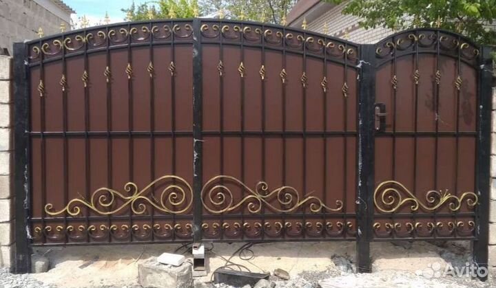 Ворота кованые # 42. Установка. Автоматика