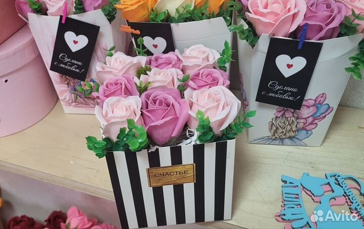 Букетик из мыльных роз 9