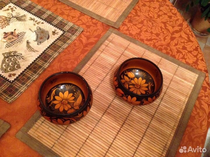 Декоративные новые вазочки/конфетницы деревянные