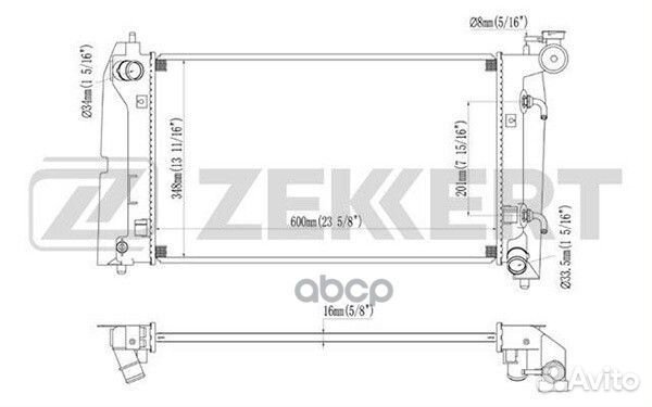 Радиатор охл. дв. Toyota Corolla (E120) 01- Co