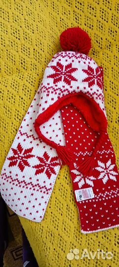 Комплект шапка и шарф для девочки 5 лет