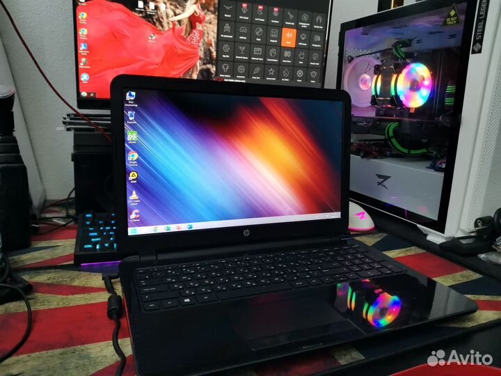 Ноутбук для учёбы работы HP 15, настроен