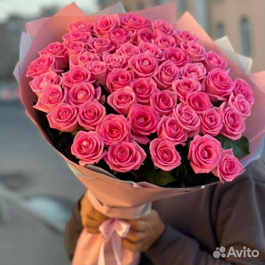 Розы розовые оптом
