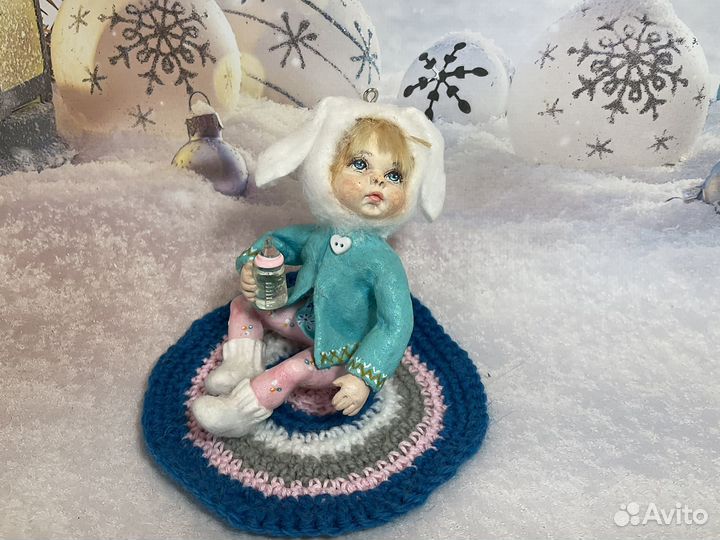 Ватные елочные игрушки