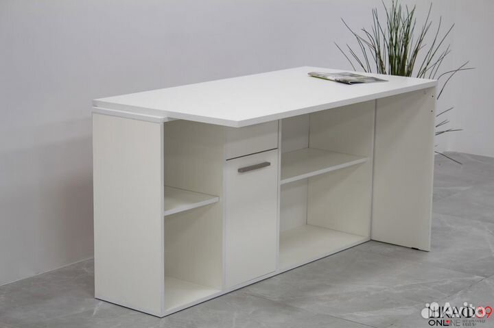 Лайт 03.245 Стол письменный Белая гладкая