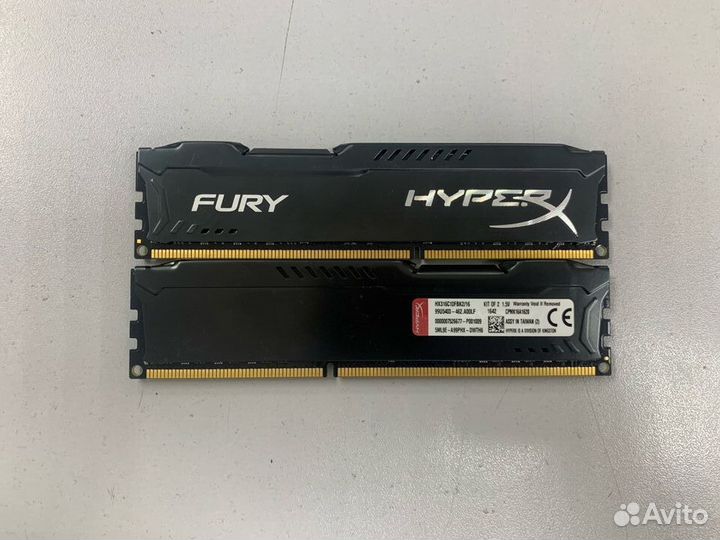 Комплект памяти DDR3 16gb (2x 8Gb) HyperX 1600Mhz
