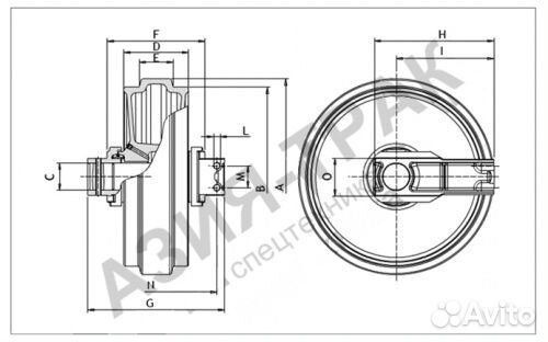 Колесо направляющее (ленивец) Kubota KX61.3