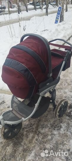 Коляска люлька +прогулочный блок