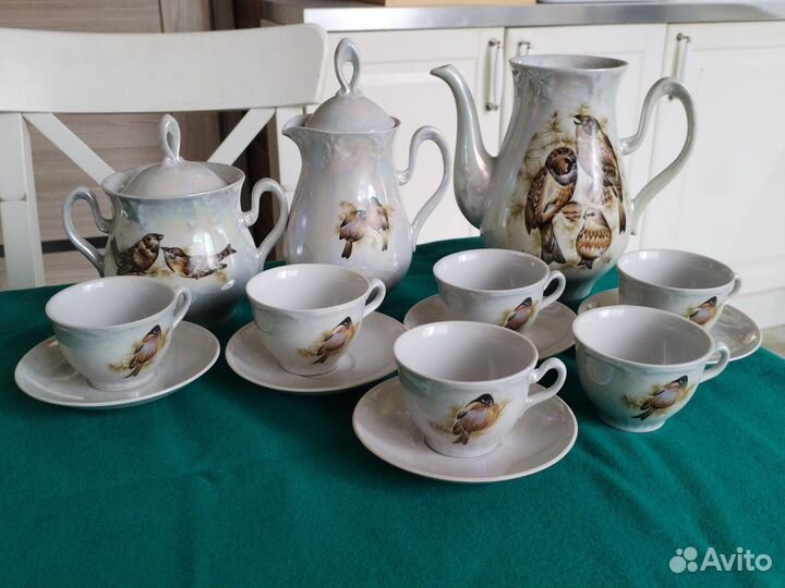 Кофейный сервиз СССР перламутр мфз