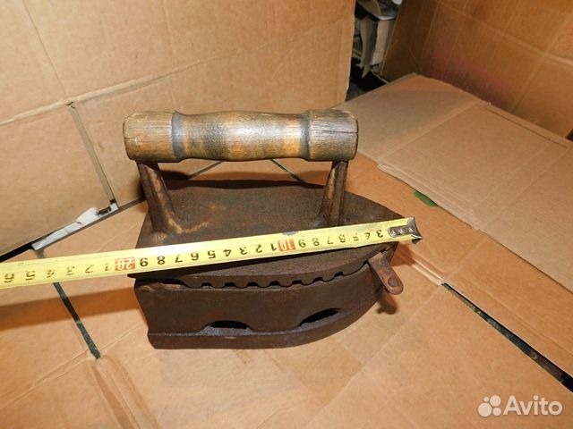 Старинный, угольный, чугунный утюг нэп Касимов
