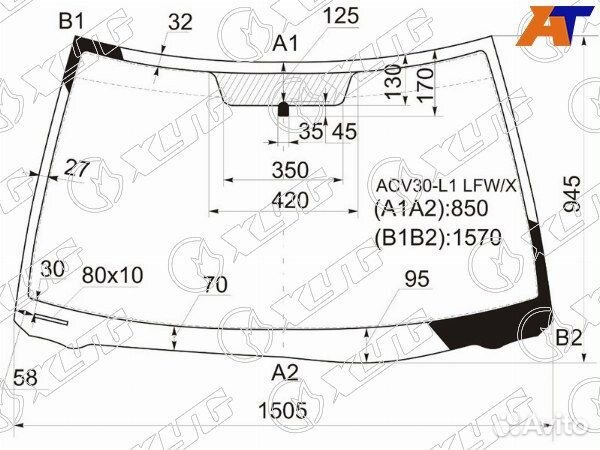 Стекло лобовое toyota camry europe/russia ACV30