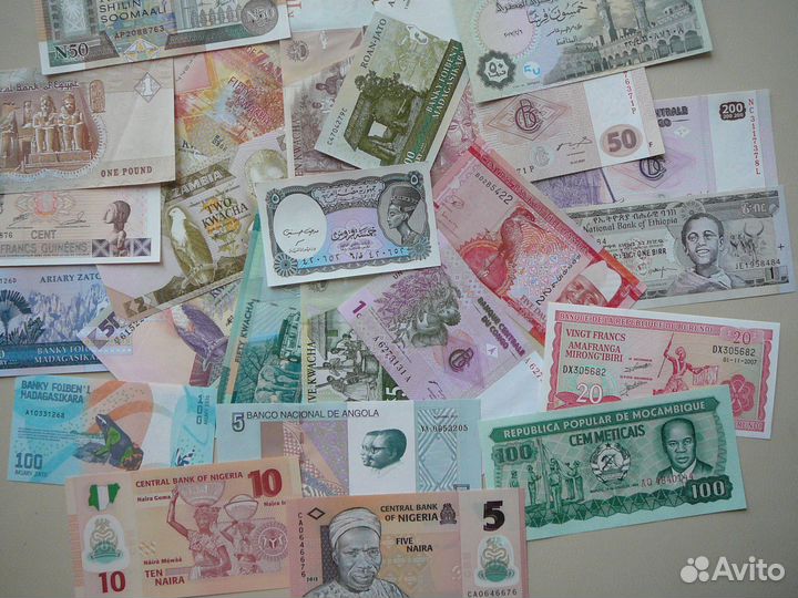 Лот №4. 18 банкнот Африки. Пресс. UNC