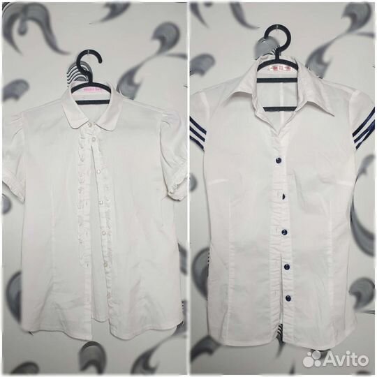 Рубашки и блузки в школу с рукавами и без