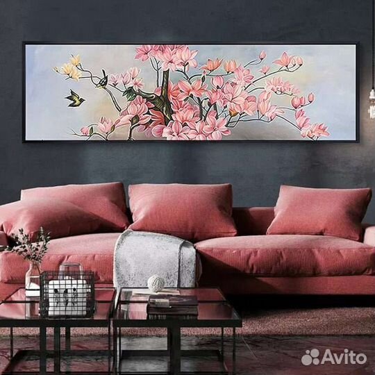 Картина маслом ручной работы Магнолия