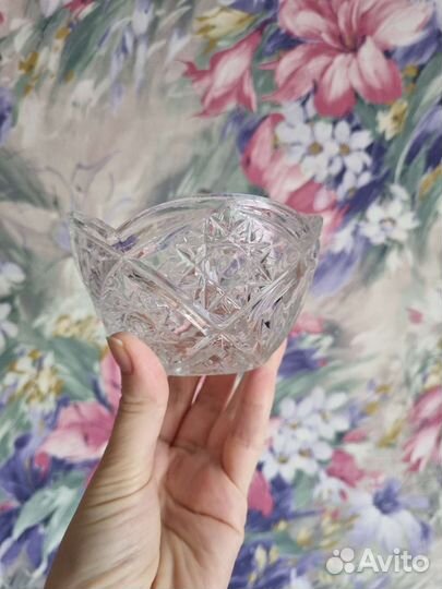 Салатник хрустальный СССР ваза для конфет